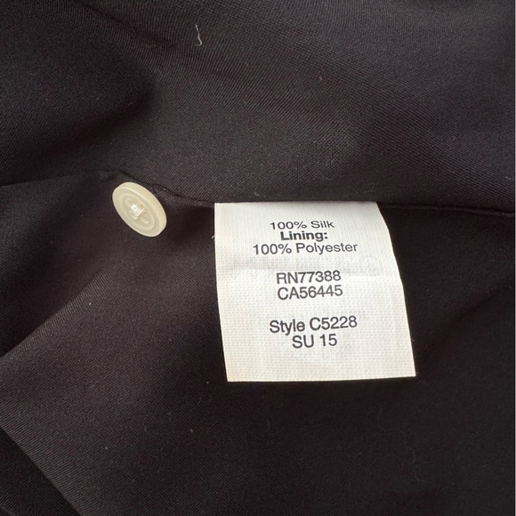 Madewell Silk Daylight Dress Ikat Bloom Black Cream Size 6 - Picture 11 of 11